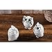 FAMICOZY Owl Figurine with Different Gestures,Cute Owl Statue,Adorable Decoration for Home Office Set of 3,White