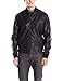 Kenneth Cole REACTION Men's Seamed Pleather Bomber Jacket