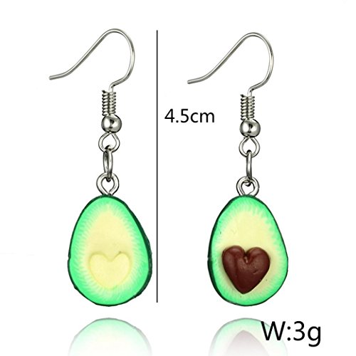 image for Women Earrings,Lethez Hot Sales Heart-shaped Avocado Dangle Earrings F