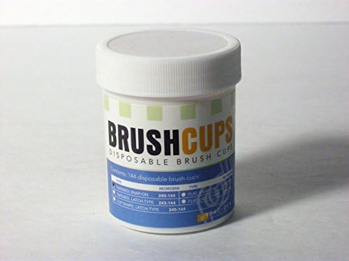 PAC-DENT 240-144 Disposable Brush Cup Snap-on Type - Tapered Brush 144 Pieces Per Box