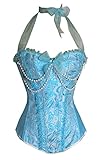 SZIVYSHI Women Gorgeous Boned Lace up Waist Trainer Corset Top