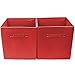 Sorbus Foldable Storage Cube Basket Bin (2 Pack, Red)