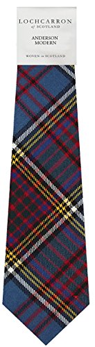 Anderson Modern Wool Plaid Neck Tie Made in Scotland