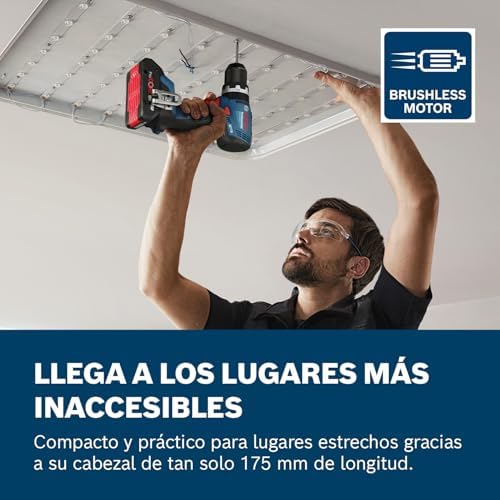 18V System atornillador a batería GSB 18V-65 (motor Brushless sin escobillas, longitud del cabezal 175, incl. 2 baterías GBA 18V 5.0Ah, cargador GAL 18V-40, L-BOXX)