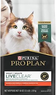 Pro Plan LiveClear Allergen Reducing Dry Cat Food, Salmon & Rice 1.59kg, B