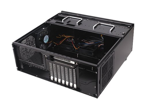 Silverstone Tek GD08B Aluminum Extended ATX / SSI-EEB compatible / SSI-CEB HTPC Computer Case Cases - Black