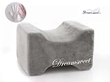 Knee Hip Alignment Memory Foam Leg Pillow for Side Sleepers, Gray - by Dreamsweet
