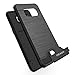 Galaxy S8 Case, OEAGO Samsung Galaxy S8 Case [Card Slot] [Brushed Texture] Heavy Duty Hybrid Dual Layer Wallet Case Cover Shell with Kickstand for Samsung Galaxy S8 - Black
