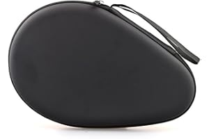 Lasenersm 1 Piece Table Tennis Bag, Black, One Size, PU and EVA, Zipper Closure, Adjustable Strap, Table Tennis Case