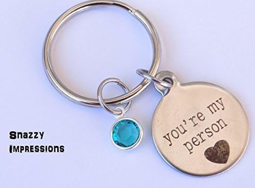 You are my person keychain, you're my person, stamped keychain, Greys Anatomy, Person