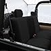 FH Group Car Seat Covers Full Set Cloth - Universal Fit, Automotive Seat Covers, 1-Piece Front Seat Covers, Airbag Compatible, Split Bench Rear Seat Cover, Washable Car Seat Cover for SUV, Sedan Black