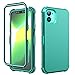 SKYLMW Compatible with iPhone 11 Case, Hybrid Three Layer Shock-Absorption with Hard PC Soft Silicone Protective Cover for iPhone 11 6.1 inch 2019，Green