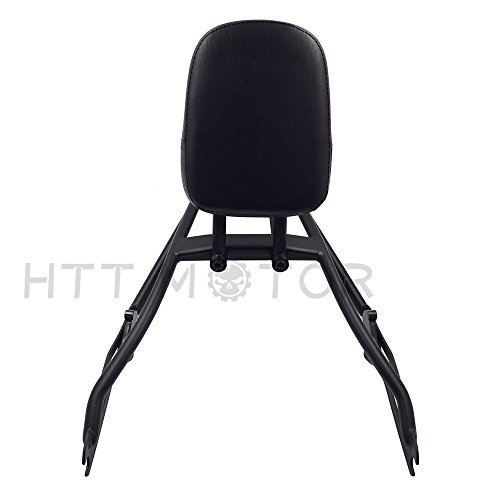XKMT-Black Sissy Bar Backrest Two-Up Luggage Rack Compatible With Harley Street XG500 XG750 15-17 [B07B4S9M39] - Thumbnail 2