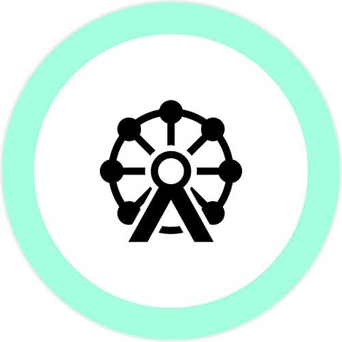 遊園地 観覧車 6mmアイコンの浸透印 黒色インク B0zycdhf 560円