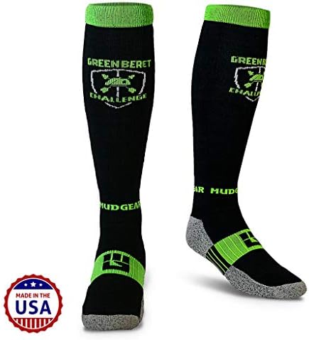 MudGear Premium Compression Socks - Green Beret Challenge Edition - Run, Hike, Trail, Recovery