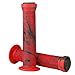 Kutrick Handle Bar Grips 145mm Soft Flangeless Longneck Grips for Pro Stunt Scooter Bars and BMX Bikes Bars (Red/Black)