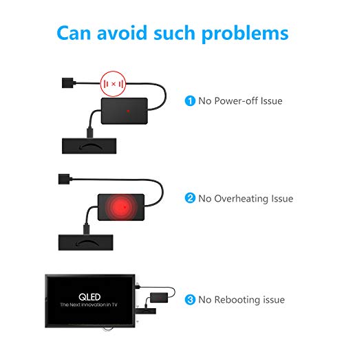 USB Power Cable for Fire Stick Accessories, Micro USB Power Adapter for Fire Stick, Fire Stick 4K, Fire Stick 4K Ultra HD (No AC Adapter Required)