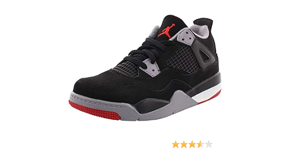 Jordan 4 Retro (Ps) (negro/rojo fuego/gris cemento 12C) : Amazon.es:  Zapatos y complementos