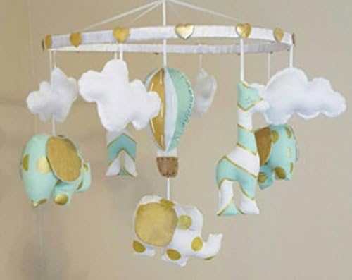 Giraffe and Elephant Baby Mobile