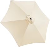 CHRISTOW Replacement Parasol Canopy 2.7m Hexagonal 6 Arms UV 30+ Cream