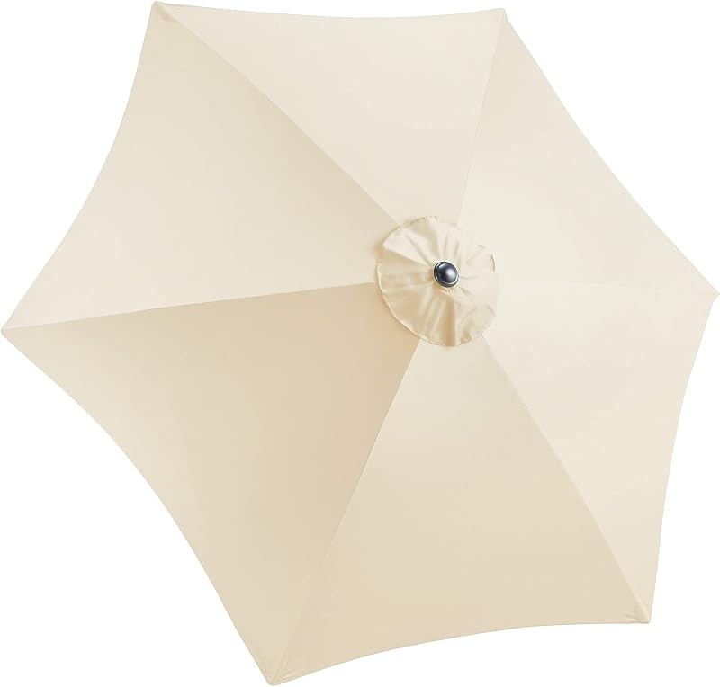 CHRISTOW Replacement Parasol Canopy 2.7m Hexagonal 6 Arms UV 30+ Cream
