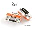CablesOnline DB9 Null Modem Male to Female Slimline Data Transfer Adapter/Gender Changer , (2-Pack) (AD-N04M-2)