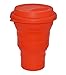 LevelOne Collapsible Travel Silicone Camping Cup, 16 oz, Red