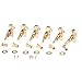 Musiclily Pro 6 inline Guitar Locking Tuners String Tuning Pegs Keys Machines Heads Set for Stratocaster Telecaster Style Electric Guitar, Gold