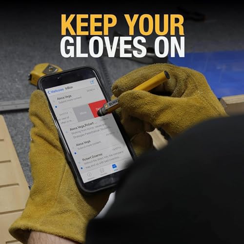 DEWALT Lápiz Stylus 3 en 1, Lápiz Stylus de Bolsillo para iPad, para Pantalla Táctil, Bolígrafo con Punta Stylus, Mini con Teclado, Compatible con iPhone