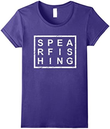 Womens Stylish Spearfishing T-Shirt Medium Purple