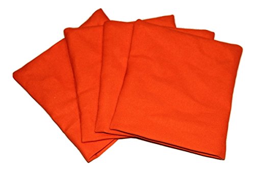 Tailor Spot Empty Cornhole Bean Bags (Set of 4) Standard ACA/ACO Regulation 25+ Colors (Orange)