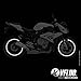 VFLUO - Motorcycle Reflective Wheel Stripes kit, 1 Wheel Rim Stickers Pack, 3M Technology™ - High lateral Visibility, Discreet and Design, Easy Installation