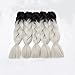 VCKOVCKO Ombre Braiding Hair Kanekalon Jumbo Braid Two Tone Ombre Color Hair Extension For Braiding Kanekalon Jumbo Box Braiding Hair 24