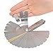 TIMESETL 32 Blades Steel Feeler Gauge Dual Marked Metric and Imperial Gap Measuring Tool + 9 Understring Radius Gauge Luthier Tools + String Action Ruler for Guitar and Bass Setup