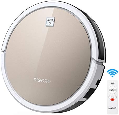 Diggro robovac with 1600Pa Strong Suction, Ultra Thin, Automatic Self-Charging for Cleaning Hardwood Floors to Medium-Pile Carpets, Filter for Pet, Easy Schedule Cleaning