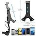 AUOPLUS [Upgraded] Gooseneck Car Outlet Mount Cigarette Lighter Phone Holder Charger with Built-in Charging Cord Compatible with iPhone