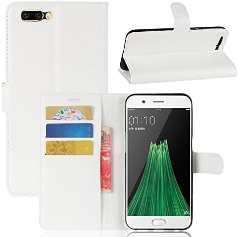 OPPO R11 PLUS Case, DISLAND PU Leather Card Slot Case Magnetic Closure Stand Cover Folio Flip Wallet Case for OPPO R11 PLUS,White