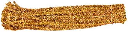 Pipe Cleaners Chenille Stems: Assorted Glitter Metallic Chenille Stems Plush Sticks Pipe Cleaners Kindergarden Kids Education Toys DIY Craft Accessory 100 PCS