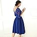Miusol Women's Vintage Floral Lace 2/3 Sleeve Cocktail Party Dress X-Large, Bright Blue, X-Large