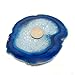 4 (Four) Agate Coaster - Blue Colored Agate Coasters Rock Paradise COA (AM10B2)