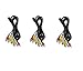 3 Pack 3 RCA Audio/Video Male to Male Cable 6 Feet Black, CNE468575