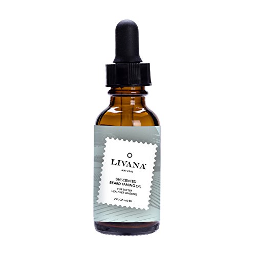 Unscented Natural Beard Conditioner Oil Kosher OU Certified Vegan Friendly 2 Fl oz by Livana