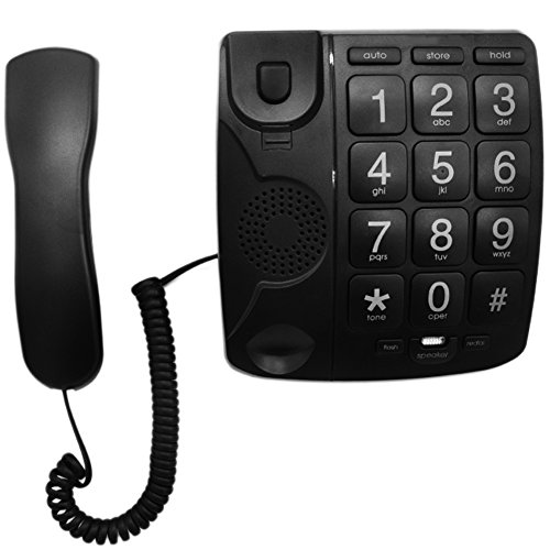 LeeKer LKP02B Big Button Corded Telephone for Elderly perfect for Low