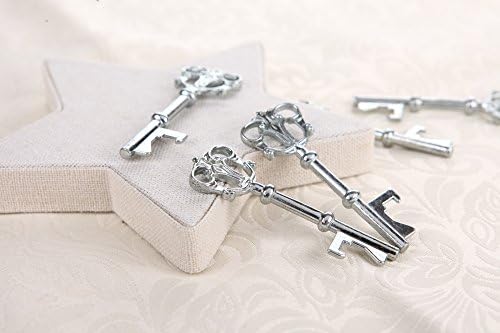 40x Bottle Openers Copper Wedding Favors Antique Rustic Decoration 3 inch - Silver