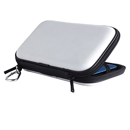 TNP New 3DS XL Case (White) Compact Travel EVA Hard Protective Carrying Bag Pouch Storing Cover Pack Zippered Sleeve Accessories for Nintendo 3DS XL LL and New 3DS LL Gaming Console [Nintendo 3DS]