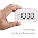 GEREE Alarm Clock, Cute Emoji Desk Clock Smart Backlight/Temperature/Snooze Wake Up Alarm Clocks for Bedrooms, Office Desk Cube Alarm Clock Battery Operated Best Gift for Kids, Family (Pink)