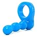 Doc Johnson Platinum Premium Silicone - The Double Dip 2 - Double Penetration C-Ring - Blue