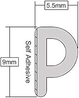 Stormguard P Profile Draught Excluder Self Adhesive 10m White view 2