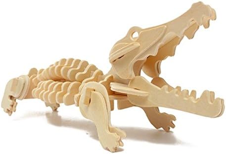 3D Jigsaw Puzzle Wooden Wisdom Animal Crocodile Educational Toy by Chonlyshop