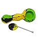 Seesoon Fang Unbreakable Honeycomb Silicone Straw Pipe Cleaner with Lid and Free Decor Bowl Inside (Green&Yellow&Black)